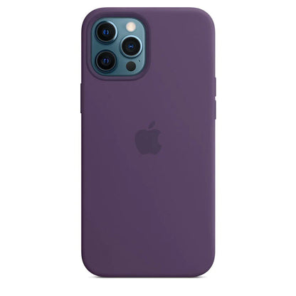 iPhone 12 Pro Silicon Case Liquid Silicon Inner Fabric with Logo