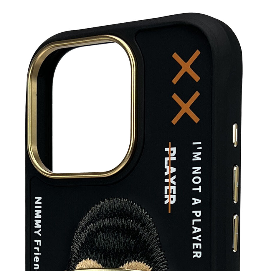 iPhone 16 Pro Max Nimmy 3D Embroidery Winter Jacket Series Case - Black