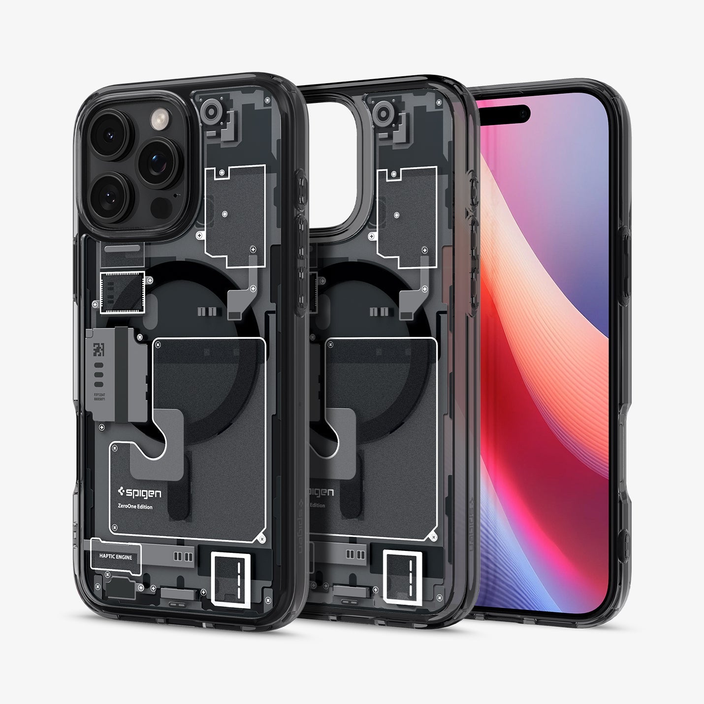 iPhone 16 Pro Hybrid Zero One Matte Finish Case with Magsafe (TPU+Poly Carbonate) - Black