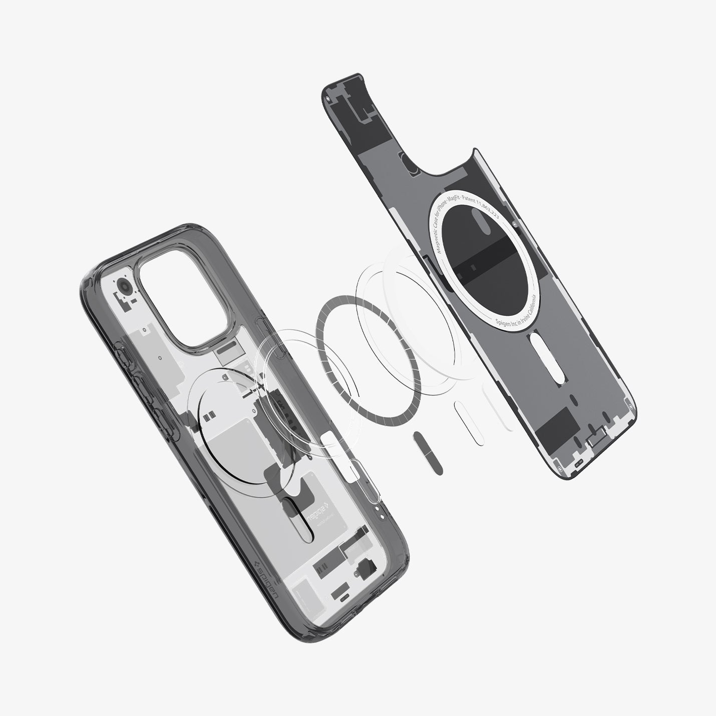 iPhone 16 Pro Hybrid Zero One Matte Finish Case with Magsafe (TPU+Poly Carbonate) - Black
