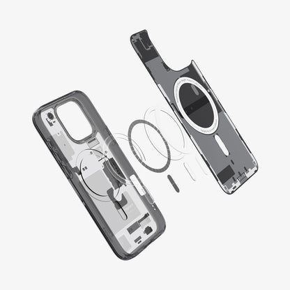 iPhone 16 Pro Hybrid Zero One Matte Finish Case with Magsafe (TPU+Poly Carbonate) - Black