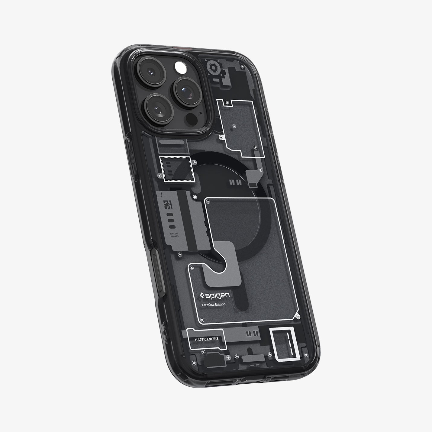 iPhone 16 Pro Hybrid Zero One Matte Finish Case with Magsafe (TPU+Poly Carbonate) - Black
