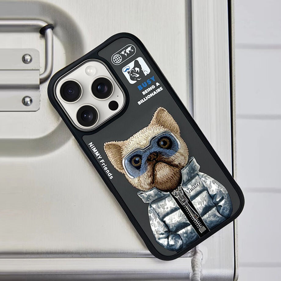 iPhone 16 Pro Max Nimmy 3D Embroidery Winter Jacket Series Case - Dog