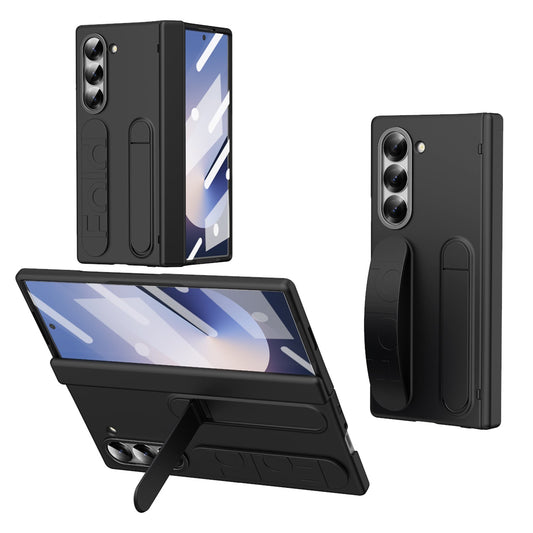 Samsung Galaxy Z Fold5 Silicon Case with Inbuilt Front Glass Hinge Protection Kickstand Case