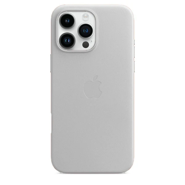 iPhone 16 Pro Max Leather (Not Magsafe) Case - Grey