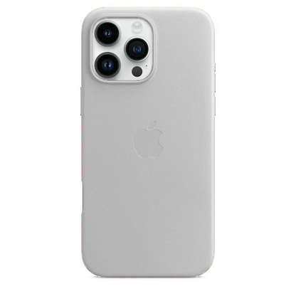 iPhone 16 Pro Max Leather (Not Magsafe) Case - Grey