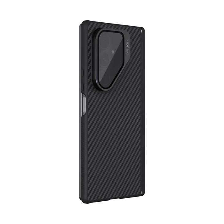 Samsung Galaxy Z Fold7 Nillkin Case, Carbon Aramid Fiber+TPU with Metal Camera Stand Magsafe - Black