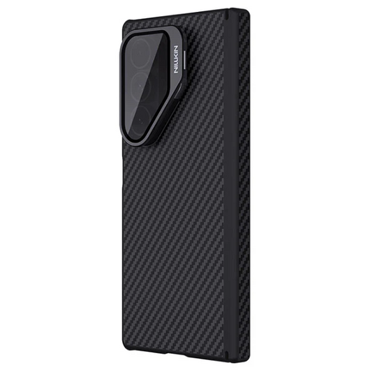 Samsung Galaxy Z Fold7 Nillkin Case, Carbon Aramid Fiber+TPU with Metal Camera Stand Magsafe - Black