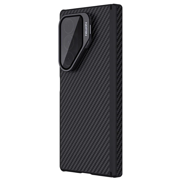 Samsung Galaxy Z Fold7 Nillkin Case, Carbon Aramid Fiber+TPU with Metal Camera Stand Magsafe - Black