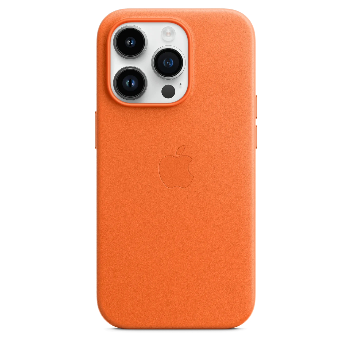 iPhone 15 Pro Max Leather Case - Orange