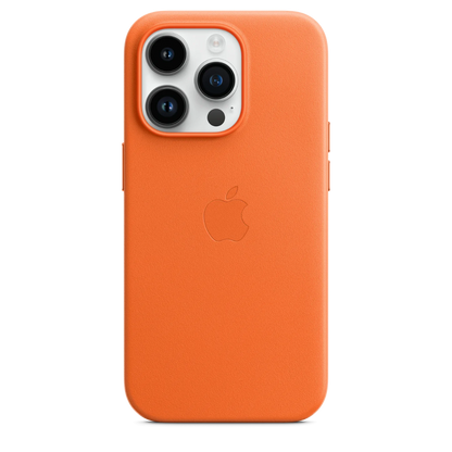 iPhone 15 Pro Max Leather Case - Orange