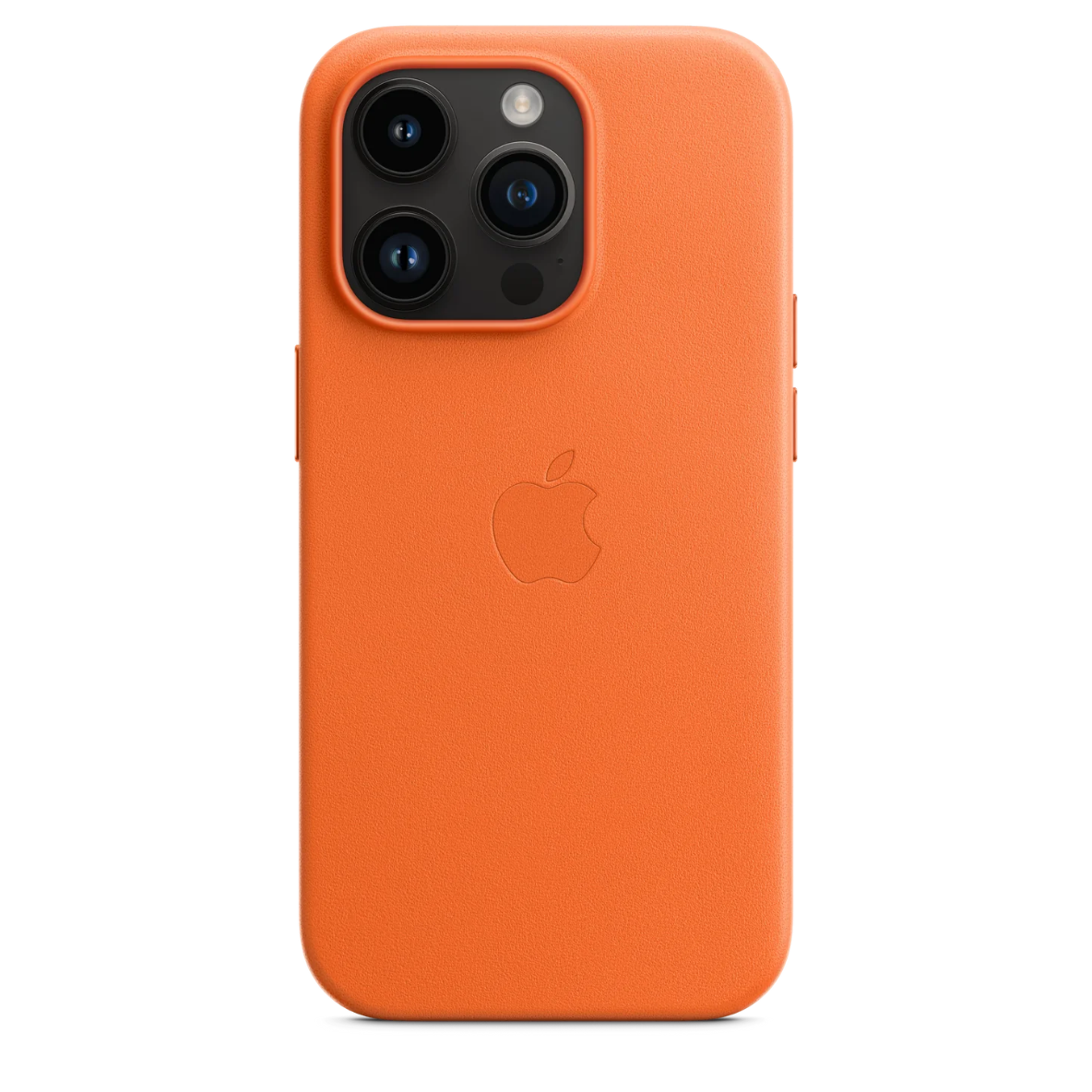 iPhone 15 Pro Max Leather Case - Orange