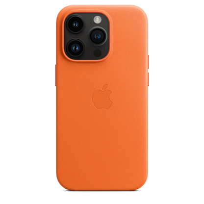 iPhone 15 Pro Max Leather Case - Orange