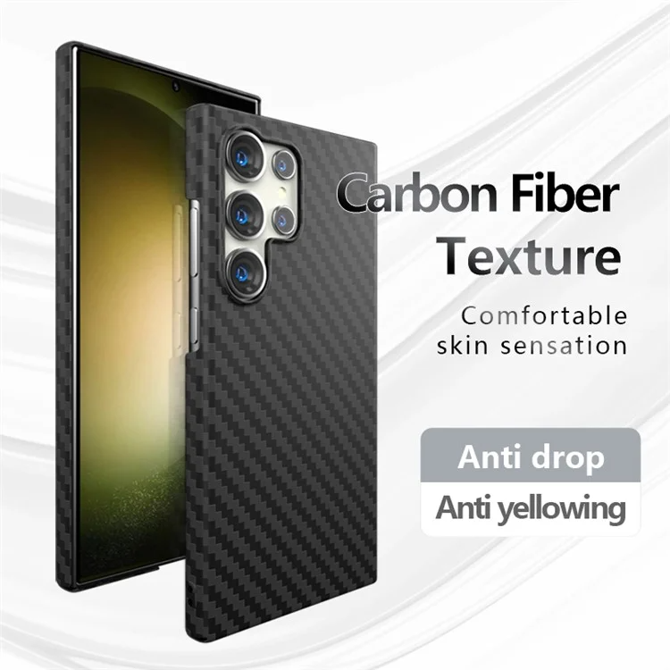 Samsung Galaxy S23 Ultra Carbon Fiber Texture Ant-fingerprint Matte Case