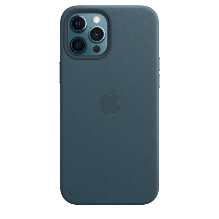 iPhone 14 Pro Leather Case with Camera Protection - Sequoia Green / Batalic Blue