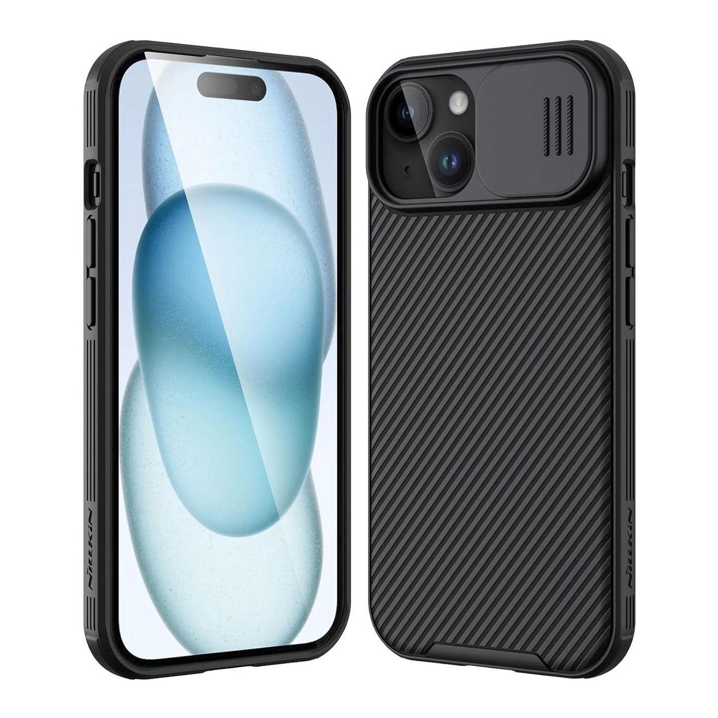 iPhone 15 Original Cam-Shield Camera Slider (Shutter) Double Layered Protection TPU + PC - Black