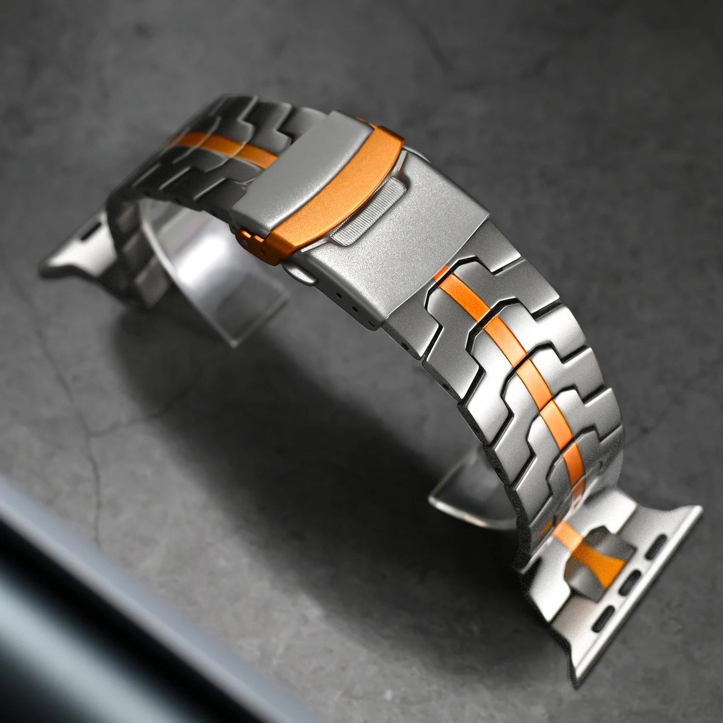 iWatch Metal Strap Link Chain Strap Titanium Dual Color for iWatch (42-44-45-49 MM)