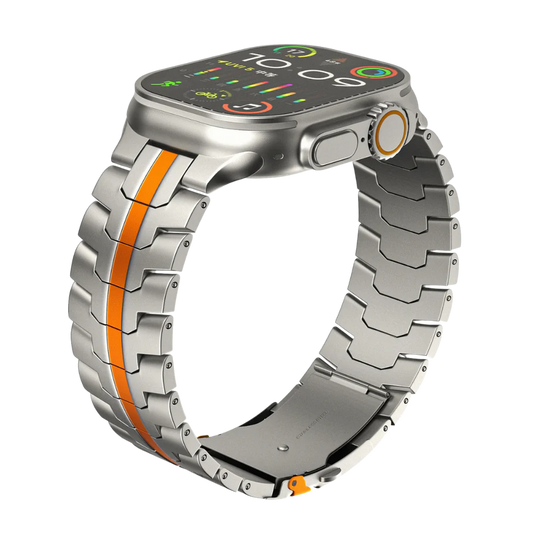 iWatch Metal Strap Link Chain Strap Titanium Dual Color for iWatch (42-44-45-49 MM)