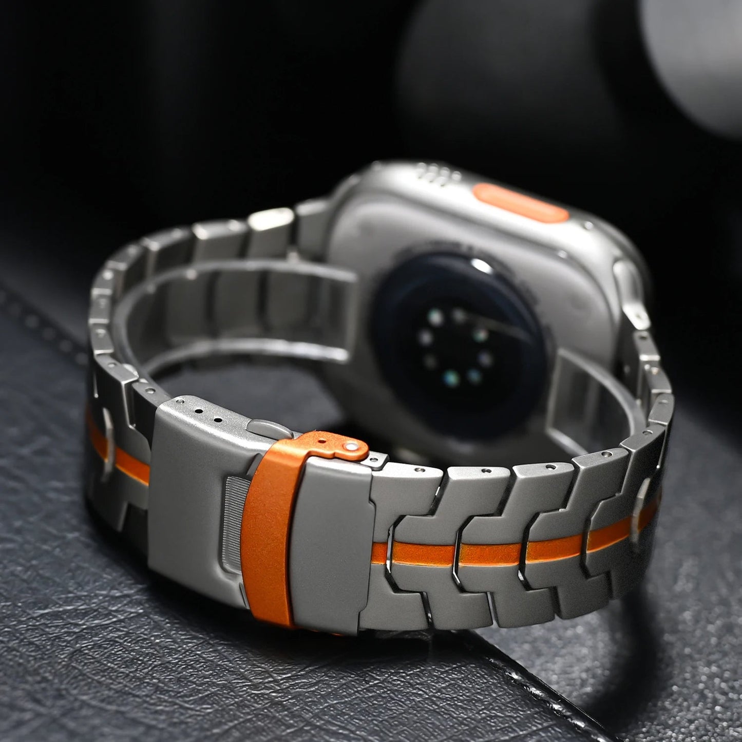 iWatch Metal Strap Link Chain Strap Titanium Dual Color for iWatch (42-44-45-49 MM)