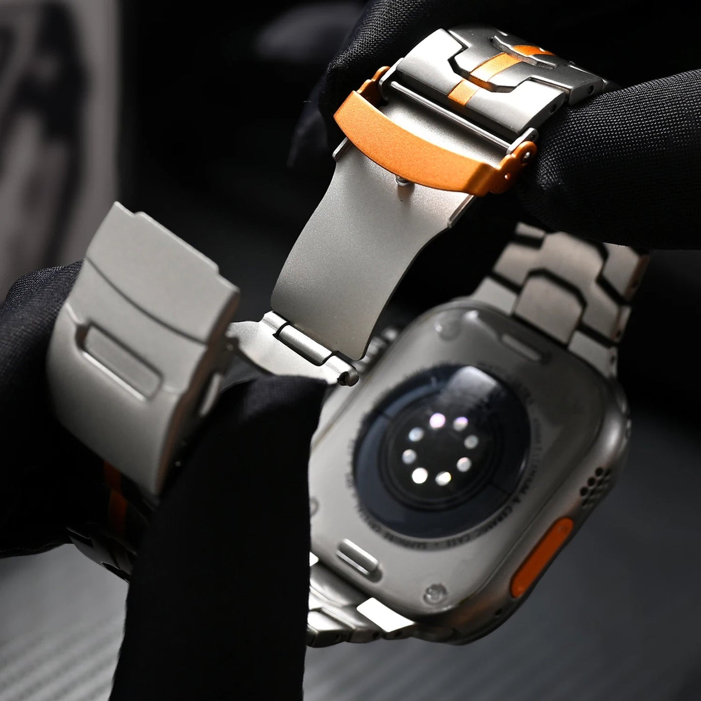 iWatch Metal Strap Link Chain Strap Titanium Dual Color for iWatch (42-44-45-49 MM)