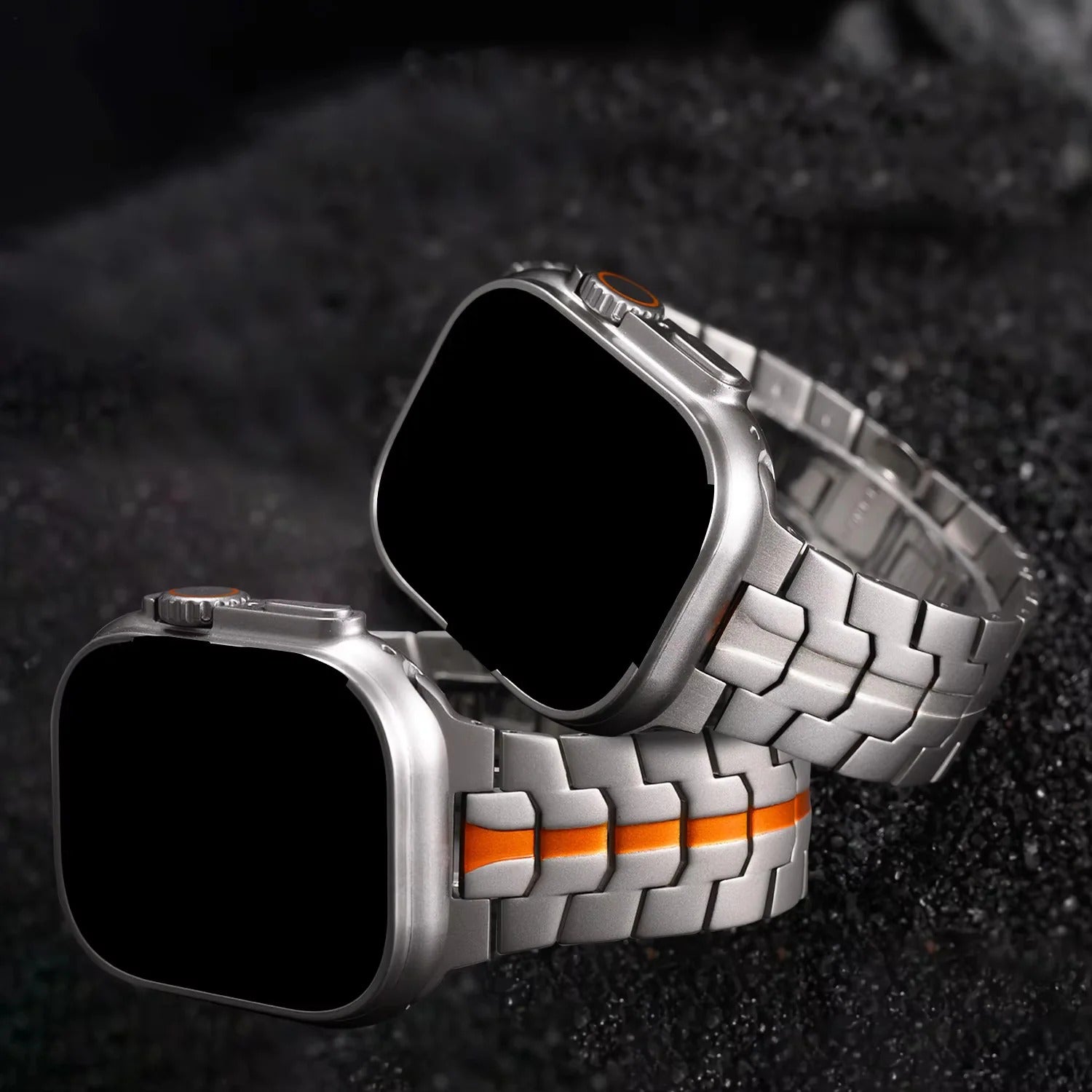 iWatch Metal Strap Link Chain Strap Titanium Dual Color for iWatch (42-44-45-49 MM)