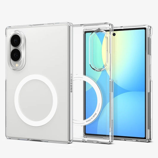 Samsung Z Fold8 Transparent Case, Crystal Clear Anti-Yellowing Back Cover with Magsafe