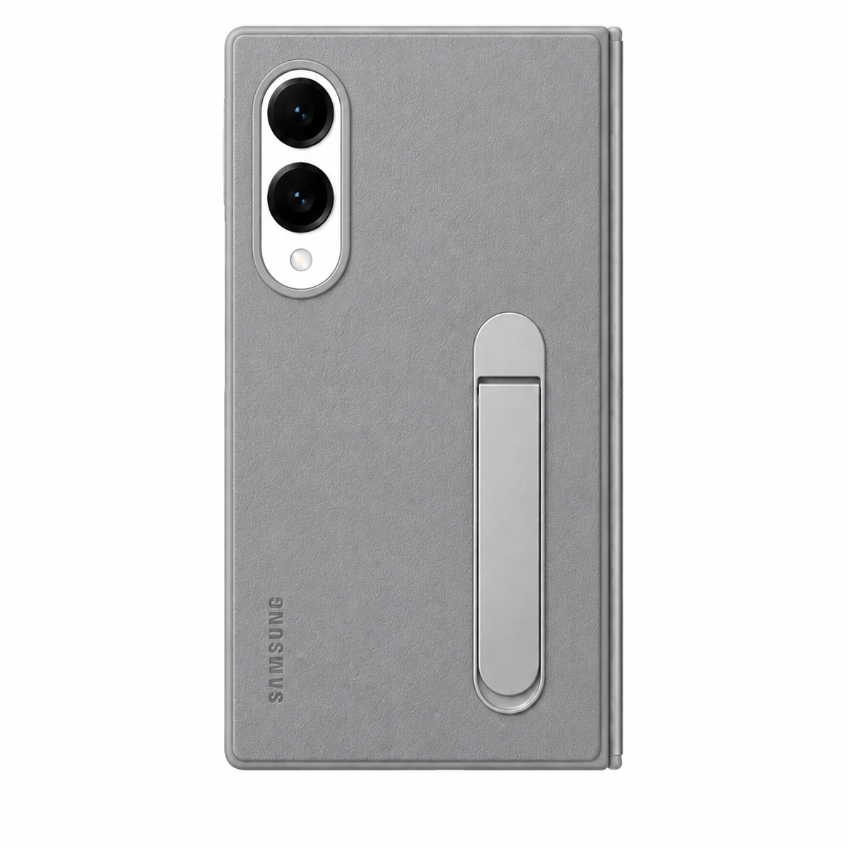 Samsung Z Fold8 Leather Case, Kindsuit Leather Cover with Kickstand - Light Grey