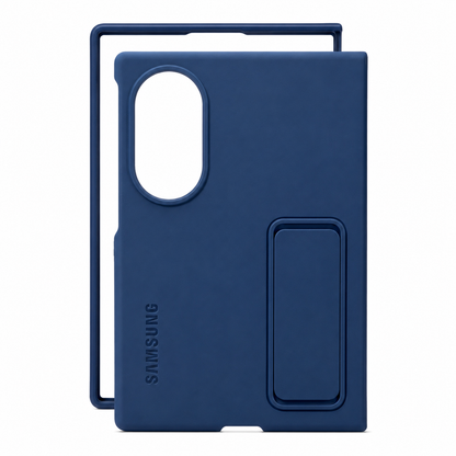 Samsung Z Fold8 Silicon Case Kickstand with Logo - Blue