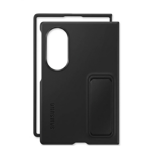 Samsung Z Fold8 Silicon Case Kickstand with Logo - Black