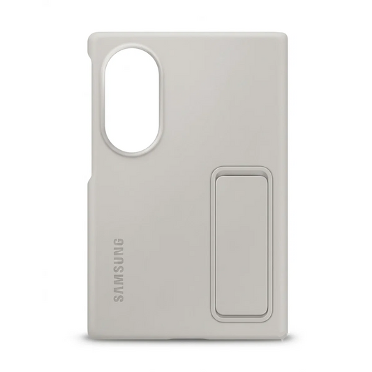 Samsung Z Fold8 Silicon Case Kickstand with Logo - Light Grey