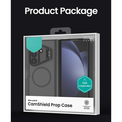 Samsung Z Fold8 Ultra Nillkin Case, CamShield Prop Metal Camera Kickstand with Hinge Protection & Magsafe - Semi Transparent