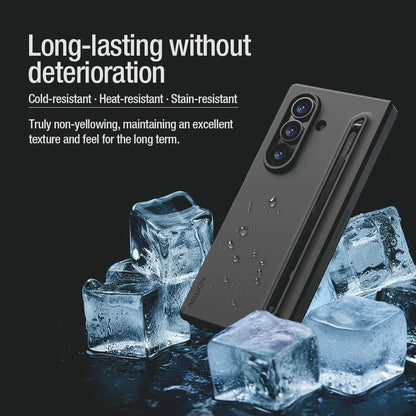 Samsung Z Fold8 Ultra Nillkin Case, Flex Pure Fold Liquid Silicone Cover with Spen - Black