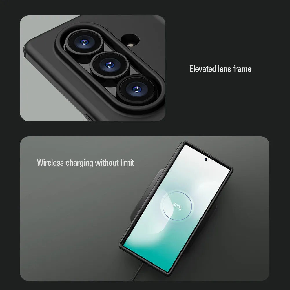 Samsung Z Fold8 Ultra Nillkin Case, Flex Pure Fold Liquid Silicone Cover with Spen - Black