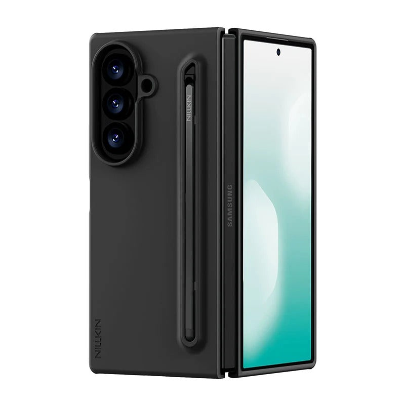 Samsung Z Fold8 Ultra Nillkin Case, Flex Pure Fold Liquid Silicone Cover with Spen - Black