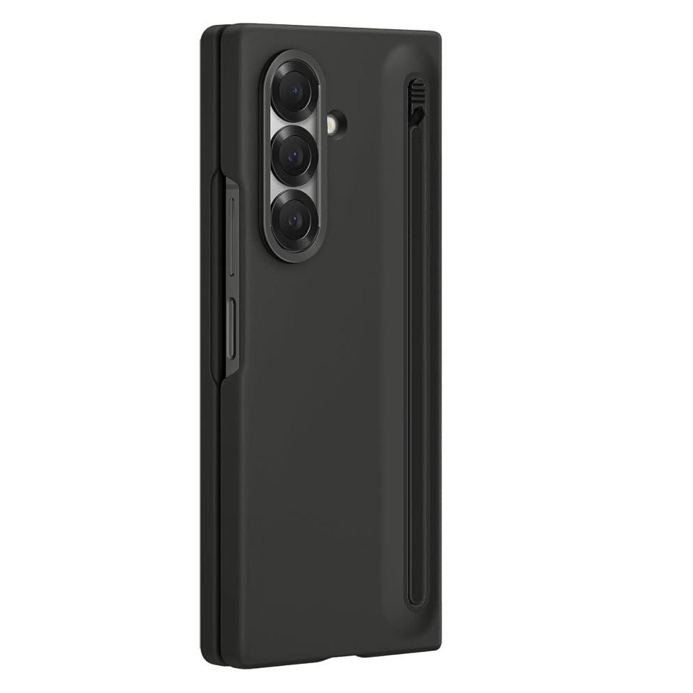 Samsung Galaxy Z Fold7 S-Pen Case, Skin Feel Cover wtih Stylus - Black
