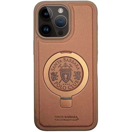 iPhone 16 Pro Max Primo Series Genuine Santa Barbara Leather Case - Brown