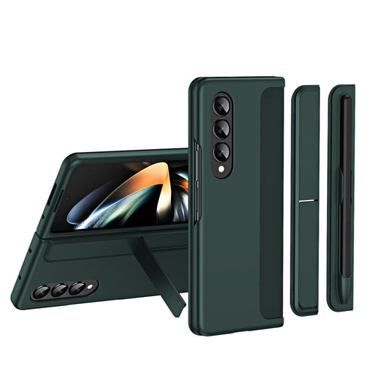 Samsung Galaxy Z Fold 3 Shockproof S Pen Stand Cover-Green