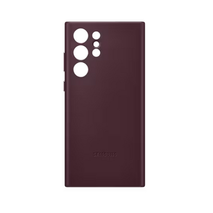 Samsung Galaxy S24 Ultra Leather Case with Logo - Purple