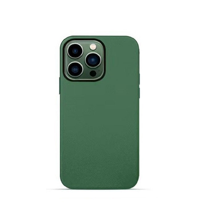 K-doo iPhone 15 Pro Leather Case Back Cover- Green