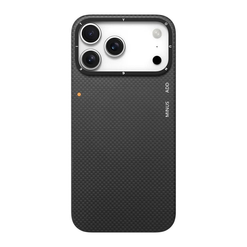 iPhone 17 Pro Max Youngkit Carbon Case, 1500D Aramid Fiber Kevlar Carbon Fibre Extreme Wing Series - Black