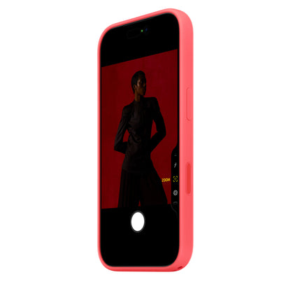 iPhone 17 Pro Max Silicon Case with Magsafe and Camera Control Button - Bright Guava