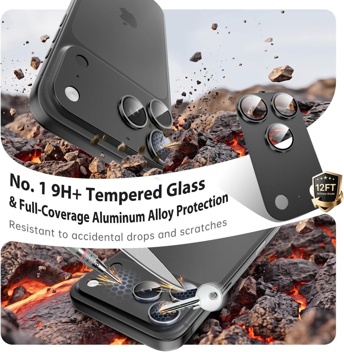iPhone 18 Pro Max Metal Camera Lens Protector Alloy Metal Camera Cover