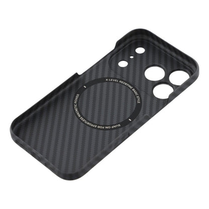 iPhone 18 Pro Max 0.6mm Ultra Slim X-LEVEL Carbon Fiber Magnetic Cover with Magsafe - Black