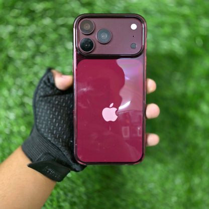 iPhone 18 Pro Anti Yellowing (Open From Bottom) Clear Case with MagSafe & Camera Control Button - Sky Blue/Wine