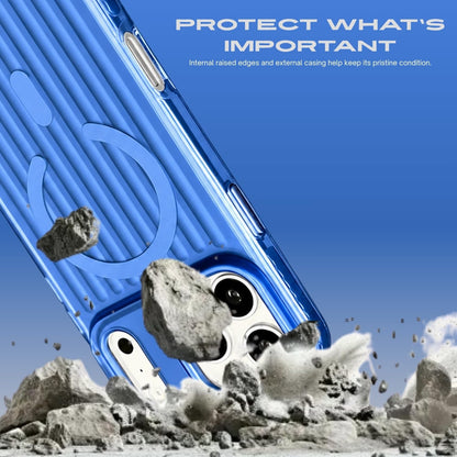 iPhone 18 Pro Shockproof Case, Suitcase Design Shockproof Military-Grade Protection with Magsafe - Sky Blue