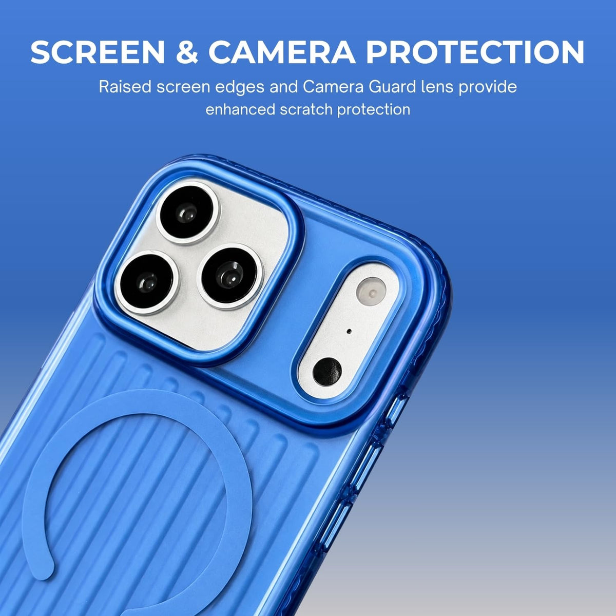 iPhone 18 Pro Shockproof Case, Suitcase Design Shockproof Military-Grade Protection with Magsafe - Sky Blue