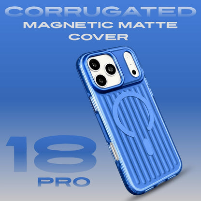 iPhone 18 Pro Shockproof Case, Suitcase Design Shockproof Military-Grade Protection with Magsafe - Sky Blue