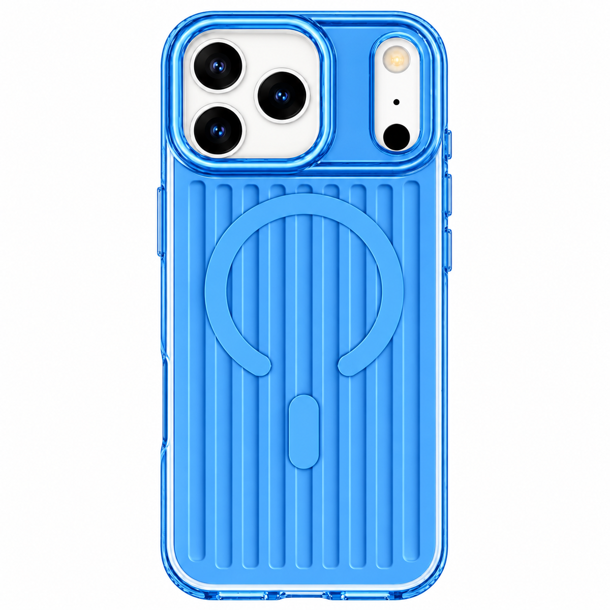 iPhone 18 Pro Shockproof Case, Suitcase Design Shockproof Military-Grade Protection with Magsafe - Sky Blue