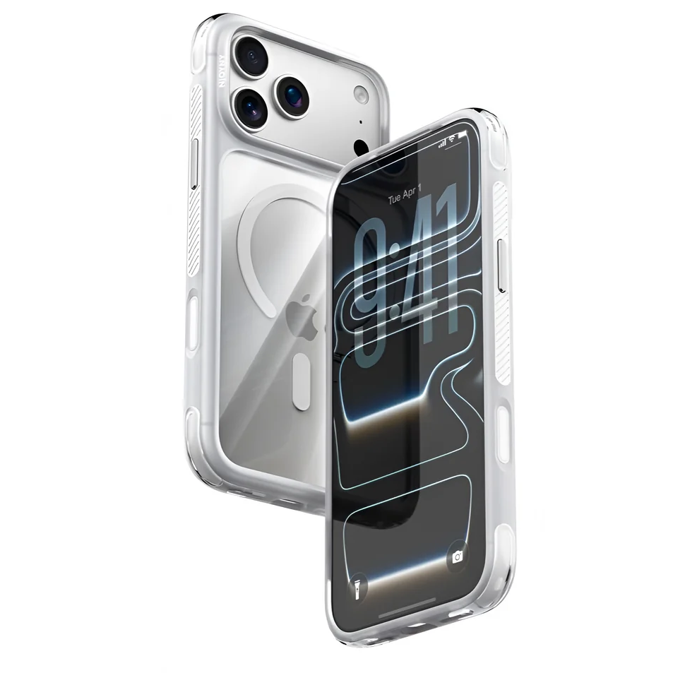 iPhone 18 Pro Shockproof Corner Air Bag NjoyNY Air Pro 2 Series Case with Magsafe & camera Control Button - White