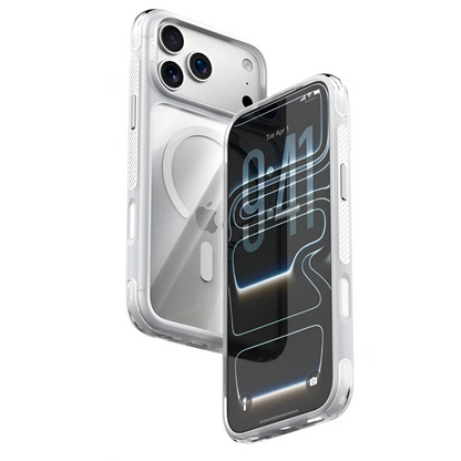 iPhone 18 Pro Shockproof Corner Air Bag NjoyNY Air Pro 2 Series Case with Magsafe & camera Control Button - White